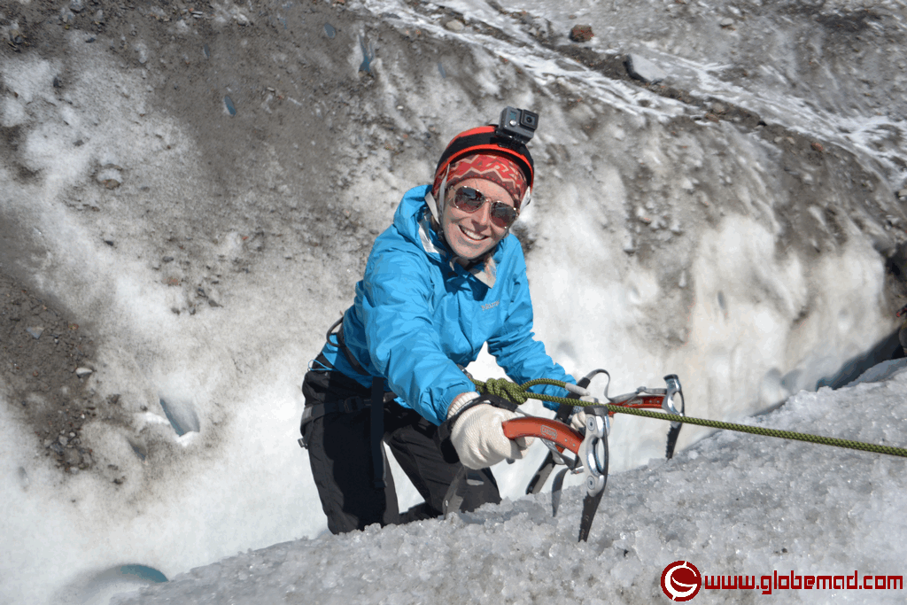 emma tryon Globemad ice climb viedma Patagonia glacier adventure