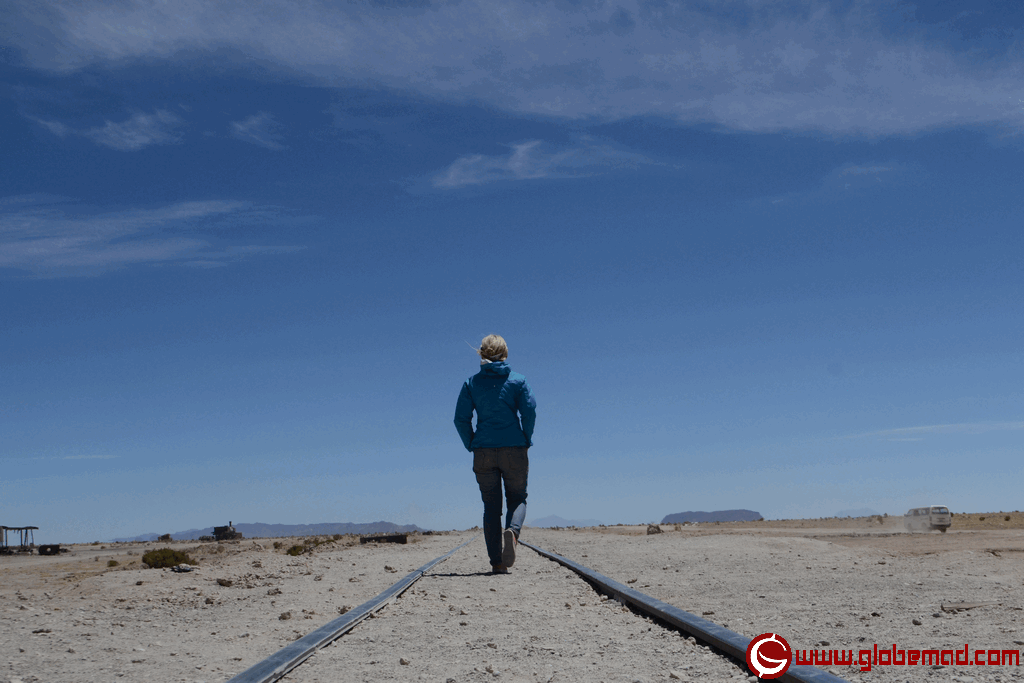 Emma Tryon travel Globemad Salt flats inspiration Bolvia train