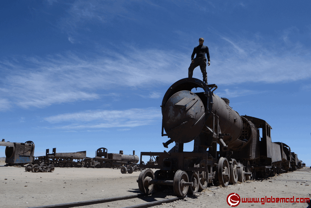 Pete Tryon travel Globemad Salt flats inspiration Bolvia train
