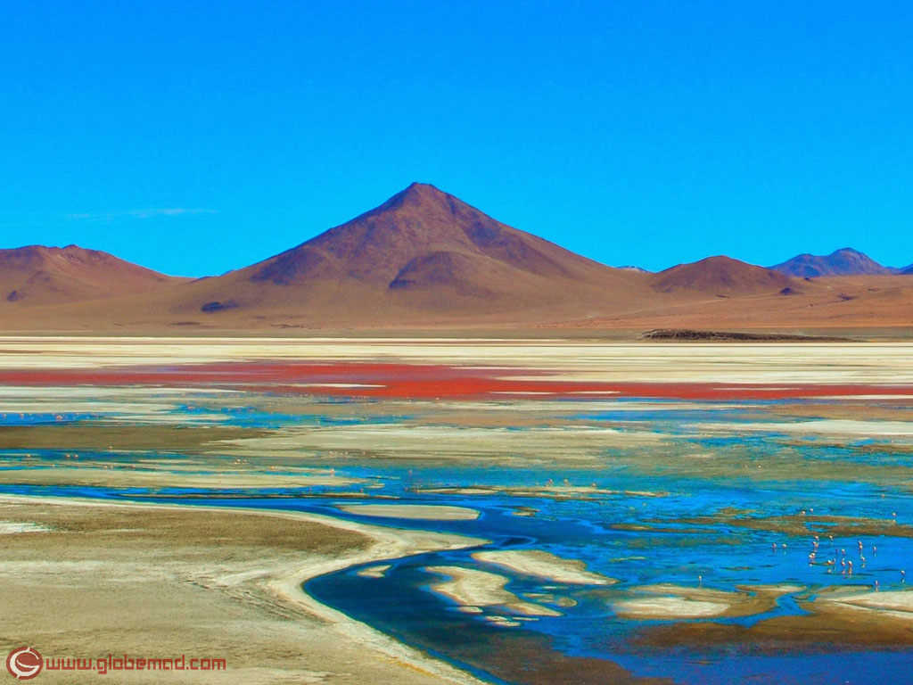 amazing photography Globemad red colourful lake Bolivia tryon