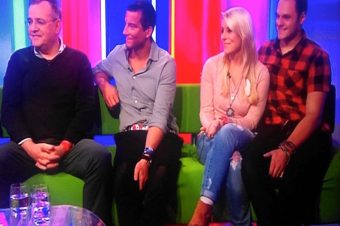 Pete & Emma Tryon British shipwreck disaster survivors with Bear Grylls