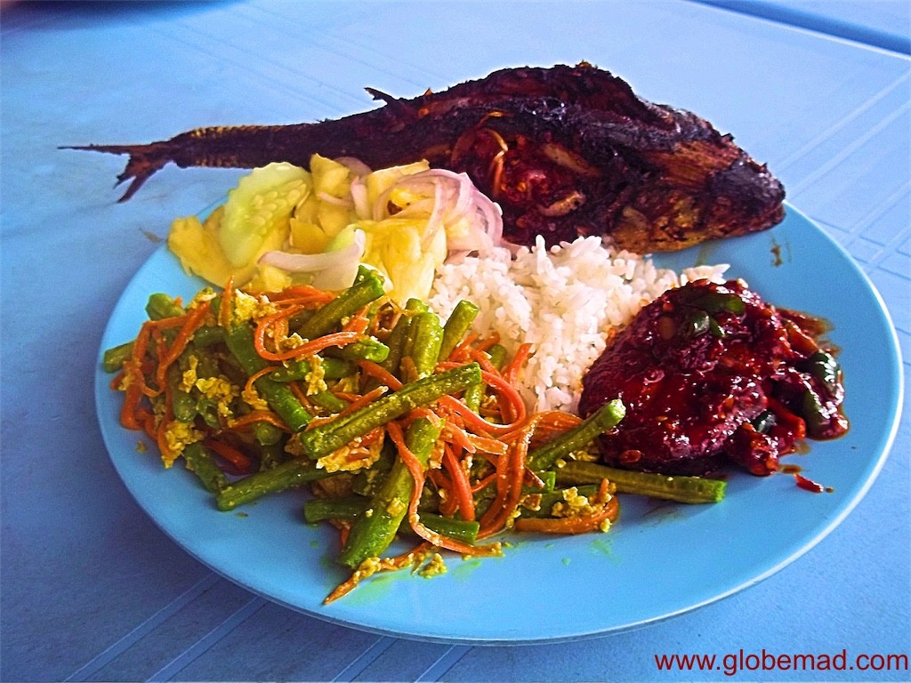 Nasi champur mixed rice Malaysia