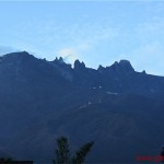 The rocky peaks of mount Kinabalu in Sabah Malaysia