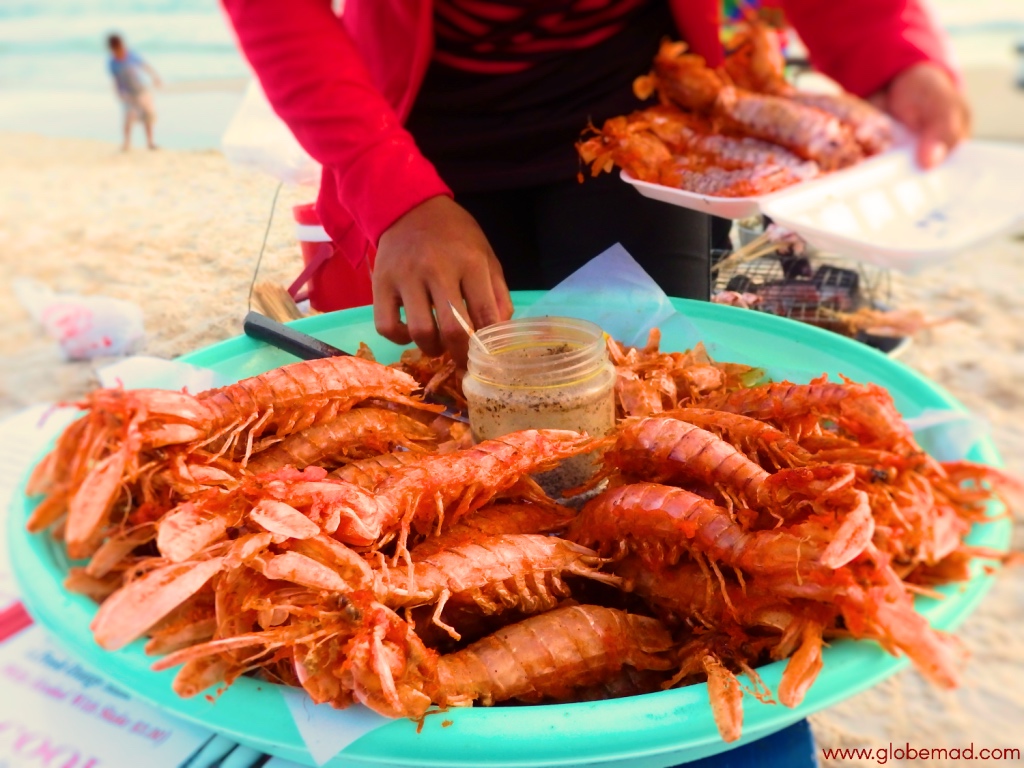 Cambodia travel inspiration photographs ideas, beautiful Cambodia photography backpacking travelling seafood on the beach